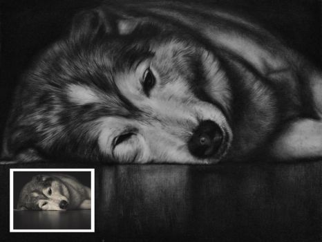 Handmade CHarcoal Portrait from Photo