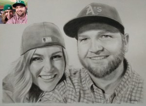 handmade sketch as a birthday gift