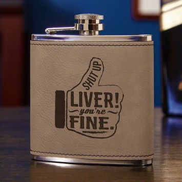 Funny Message Flask as 18th birthday gift