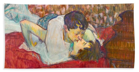 In Bed: The Kiss by Henri de Toulouse-Lautrec