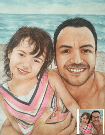 Handmade Colored Pencil Baby Drawing