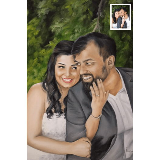 A Handmade Couple Portrait from BookMyPainting